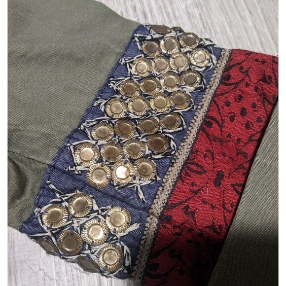 Sachin + Babi Denham Embroidered Cargo Jacket Women's Size 8 Olive Green Utility - Picture 2 of 10